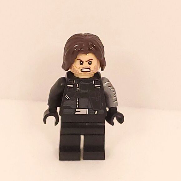 LEGO Minifigure Marvel Super Heroes Winter Soldier / Bucky Barnes sh0257 W/gun - Picture 1 of 11